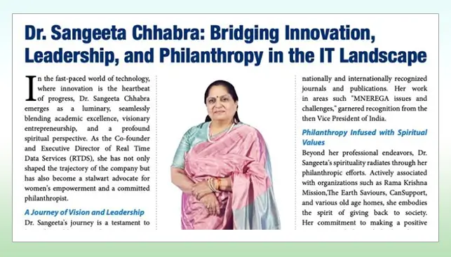 Dr. Sangeeta Chhabra Featured in Forbes India’s March 2024 Edition: W-Power | #SelfMadeWomen